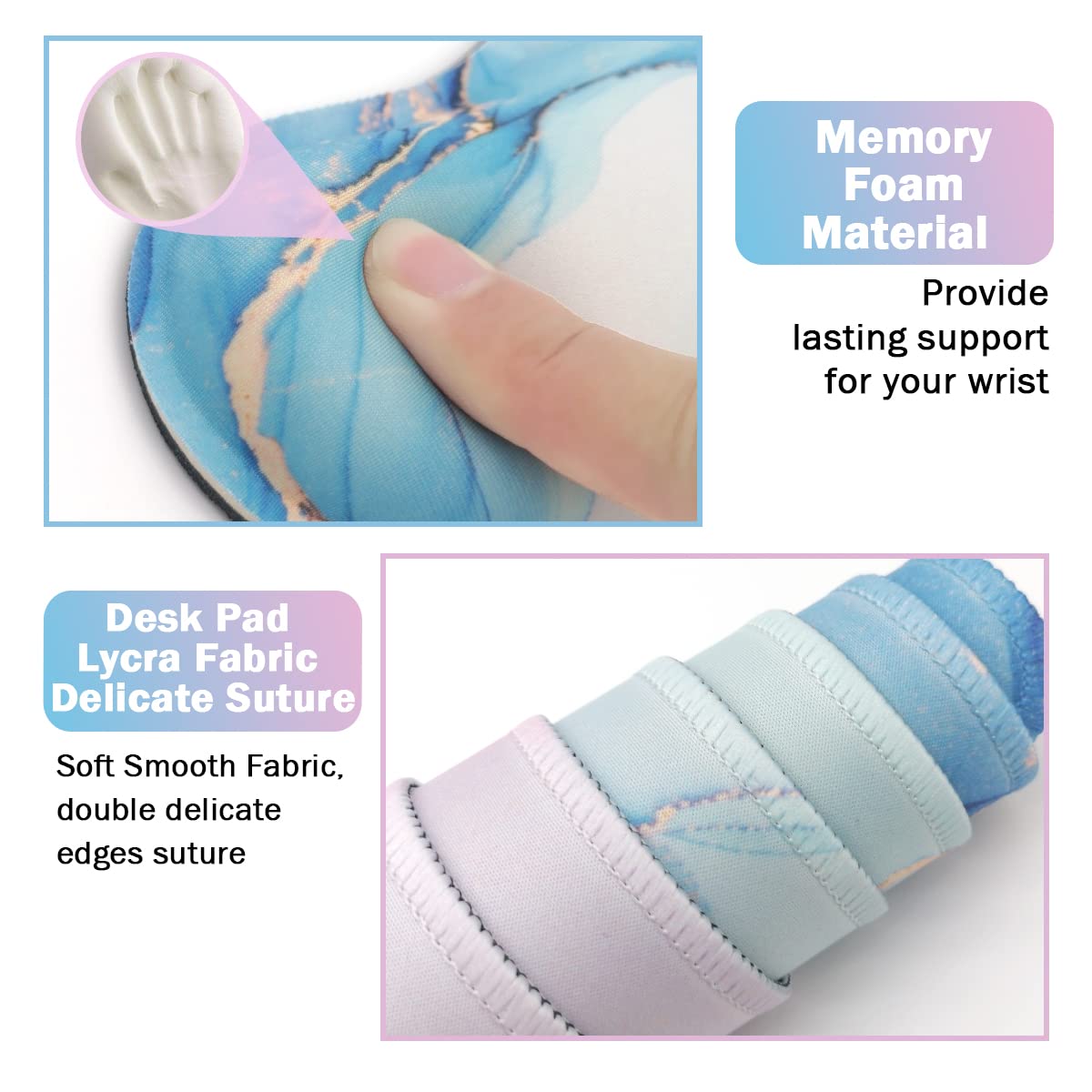 Large Mouse Pad Desk Dad, 4-in-1 Keyboard Wrist Rest Pad & Wrist Support Mouse pad Set, Extended