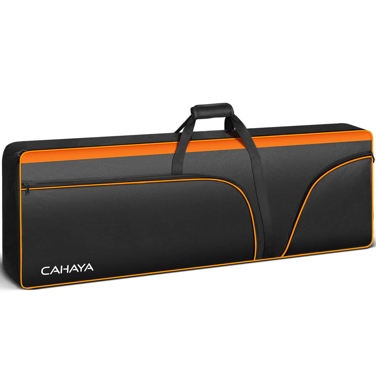 CAHAYA 88 Key Keyboard Case Electric Keyboard Piano Gig Bag 0.5inch Thick Padded Case with Side