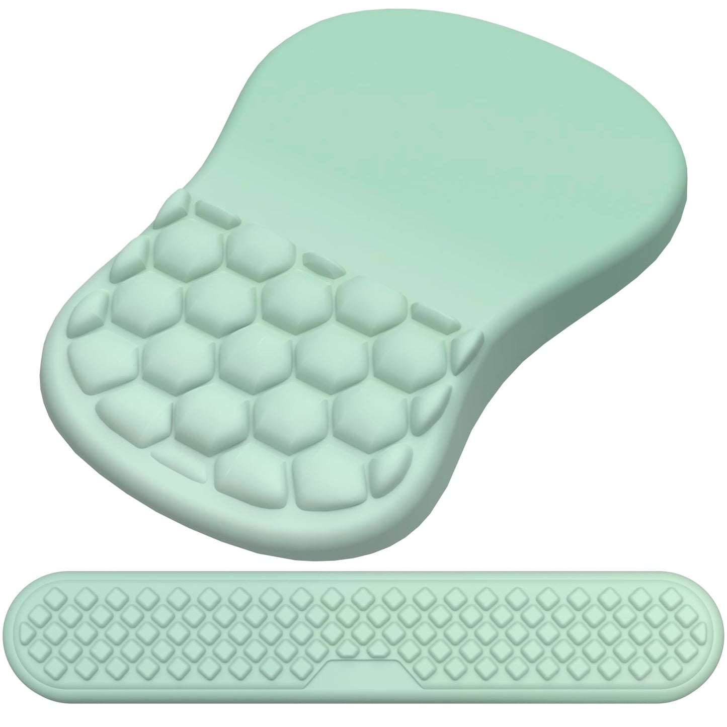 Laokiiy Ergonomic Mouse Pad Wrist Rest, 2 in 1 Keyboard Pad for Office