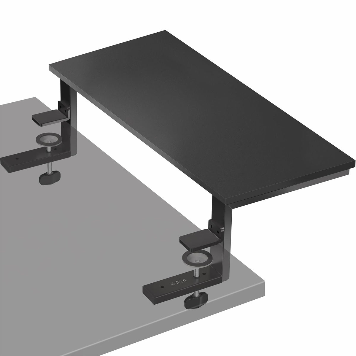 VIVO Black Clamp-on 22 in Desk Extension Shelf, DESK-SHELF22B