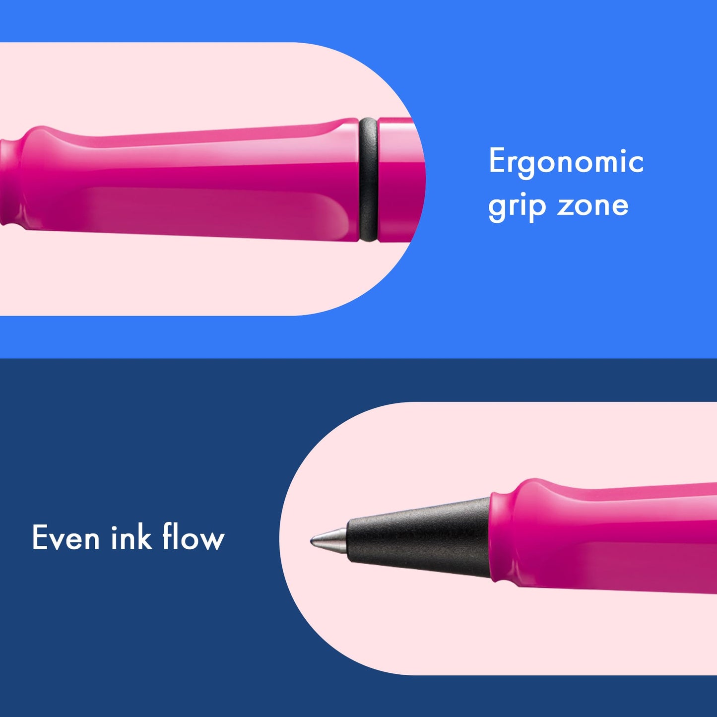 Lamy safari pink - Rollerball Pen with ergonomic grip & line width M - for pleasant long writing