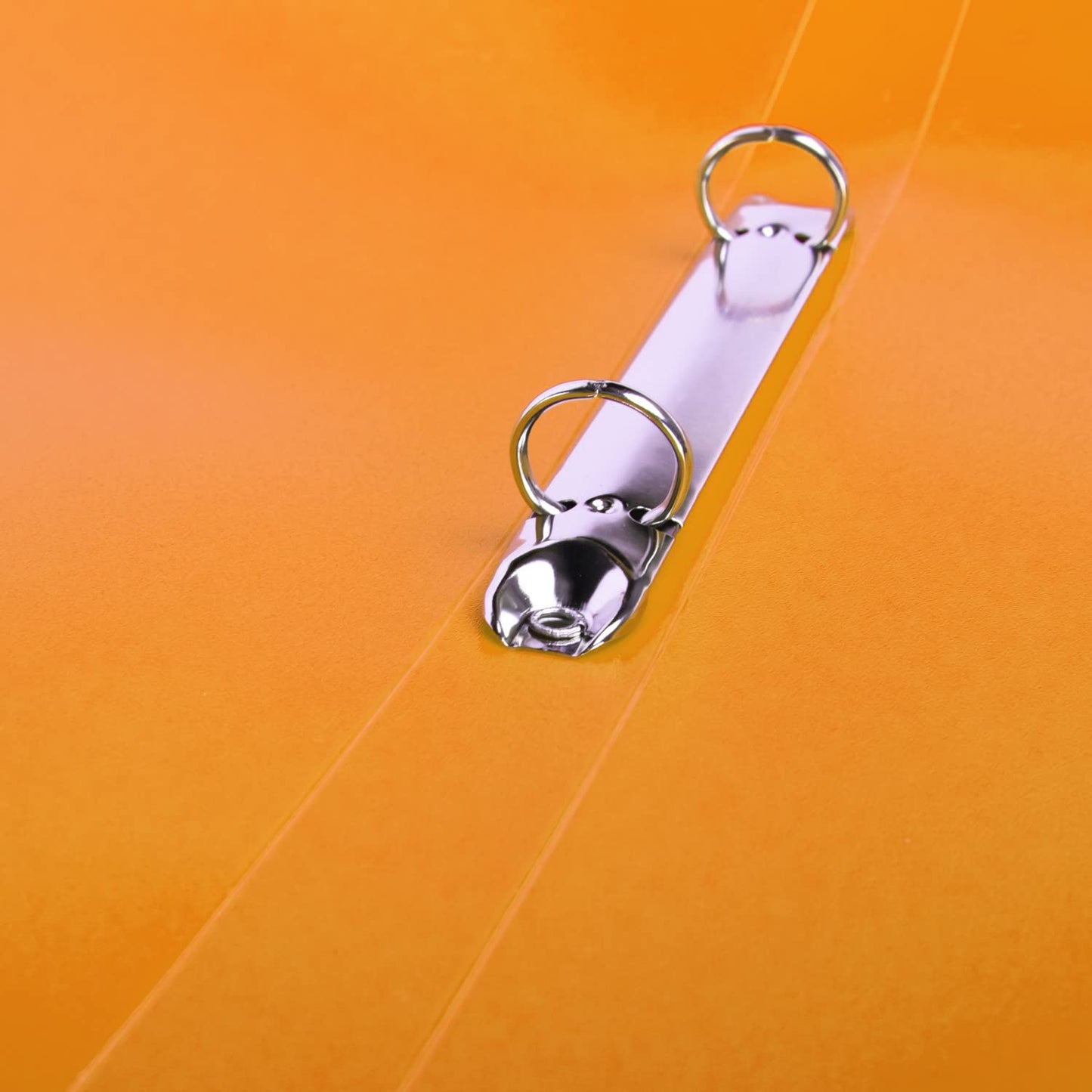 Idena 10436 Ring Binder in DIN A4 Format, with 2-Ring Mechanism, 20 mm Spine Width, Orange, Pack of