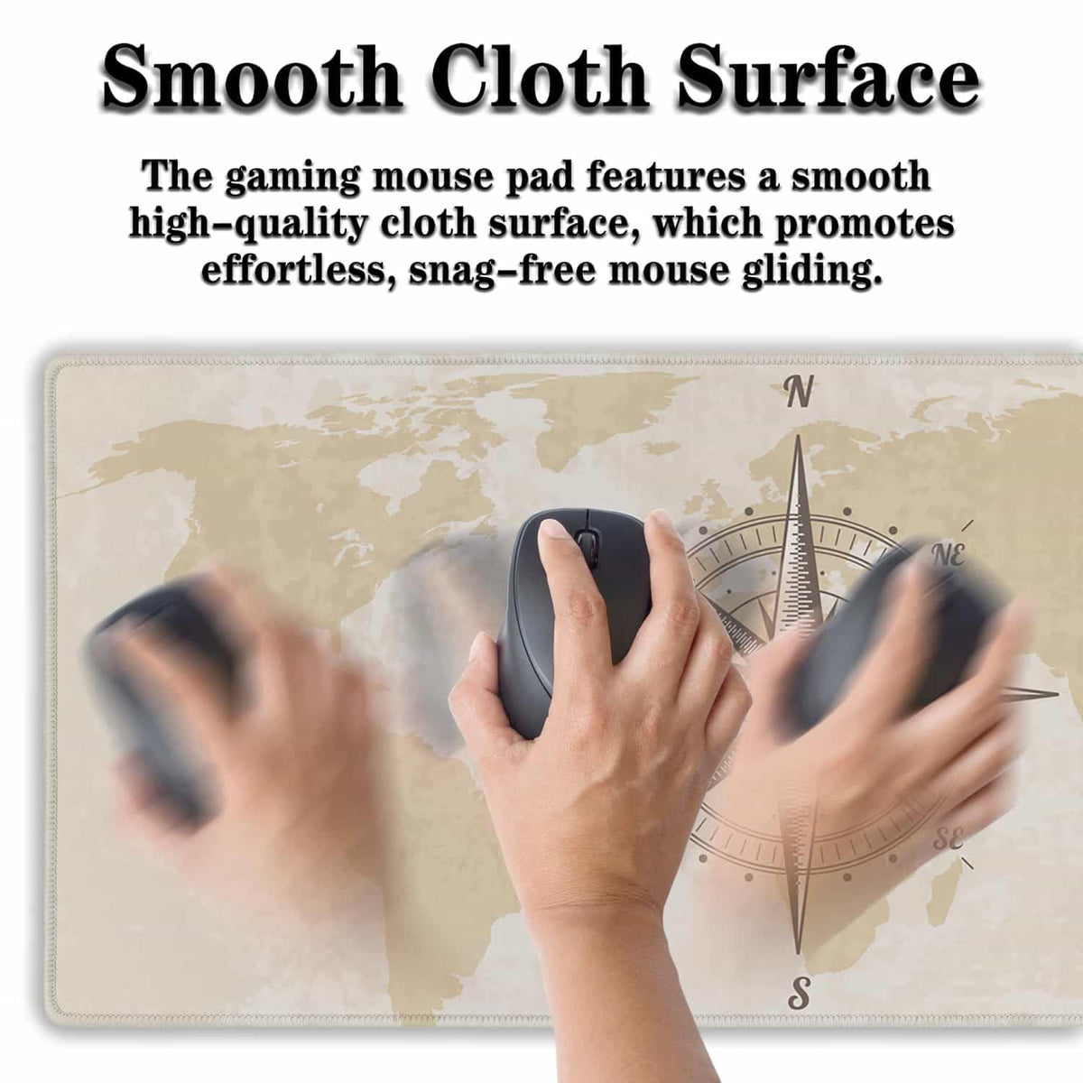 Samgula Office Desk Pad Compass Big Desk Mat, Gaming Mouse Pads Long Mousepad, Keyboard Pad