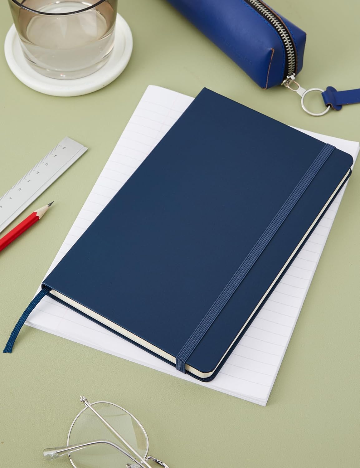 Moleskine Classic Notebook, Large, Squared, Sapphire Blue, Hard Cover (5 x 8.25)