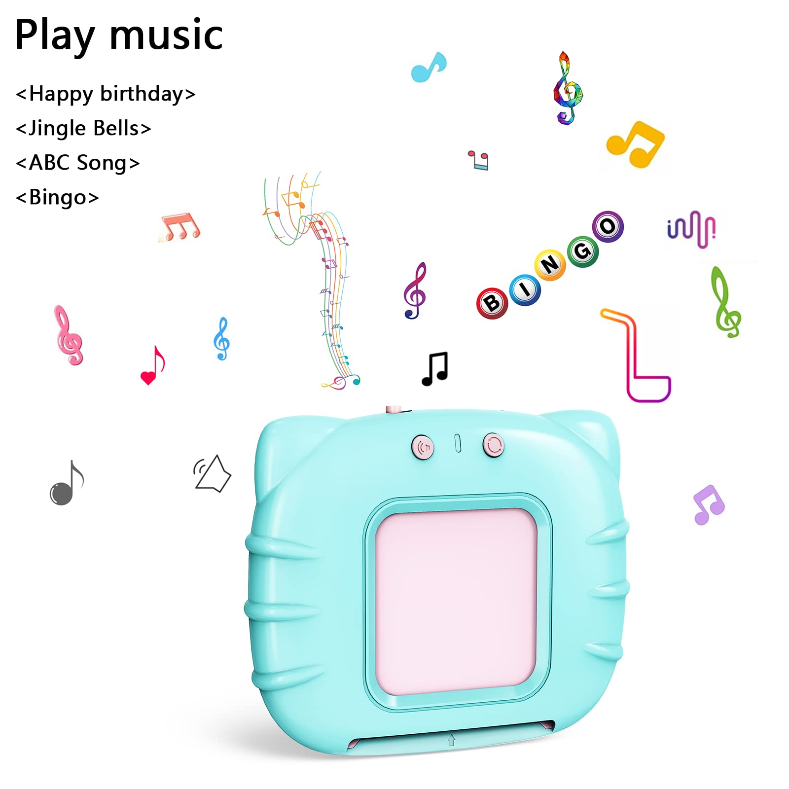 Lapare Spanish and English Bilingual Audible Flash Cards Toy with Music for Toddlers 1 2 3 4 5