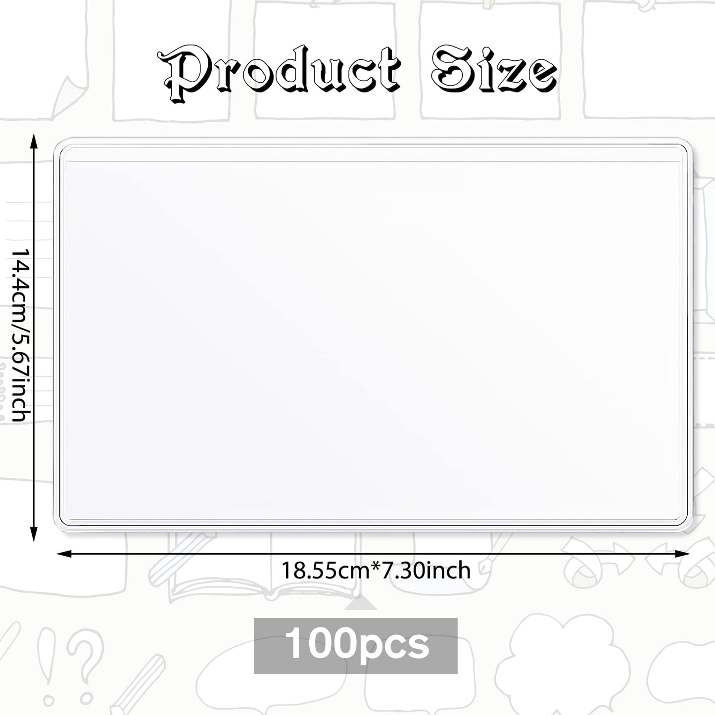 Chinco 100 Self Adhesive Pocket Index Card Pockets Index Card Holder Storage Tote Labels Pockets