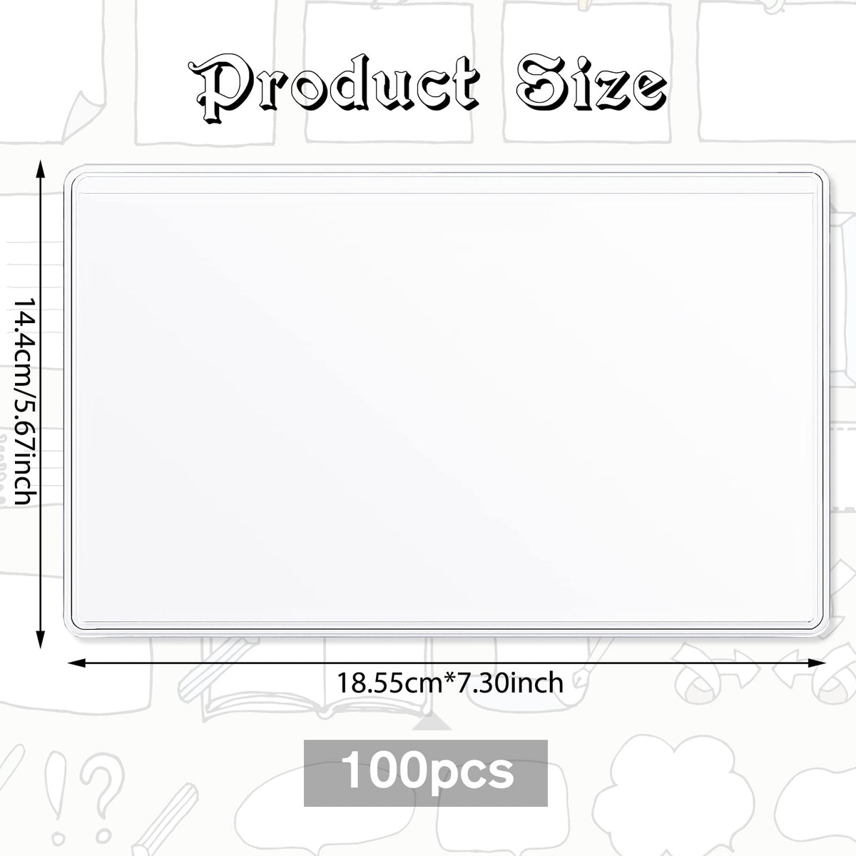 Chinco 100 Self Adhesive Pocket Index Card Pockets Index Card Holder Storage Tote Labels Pockets