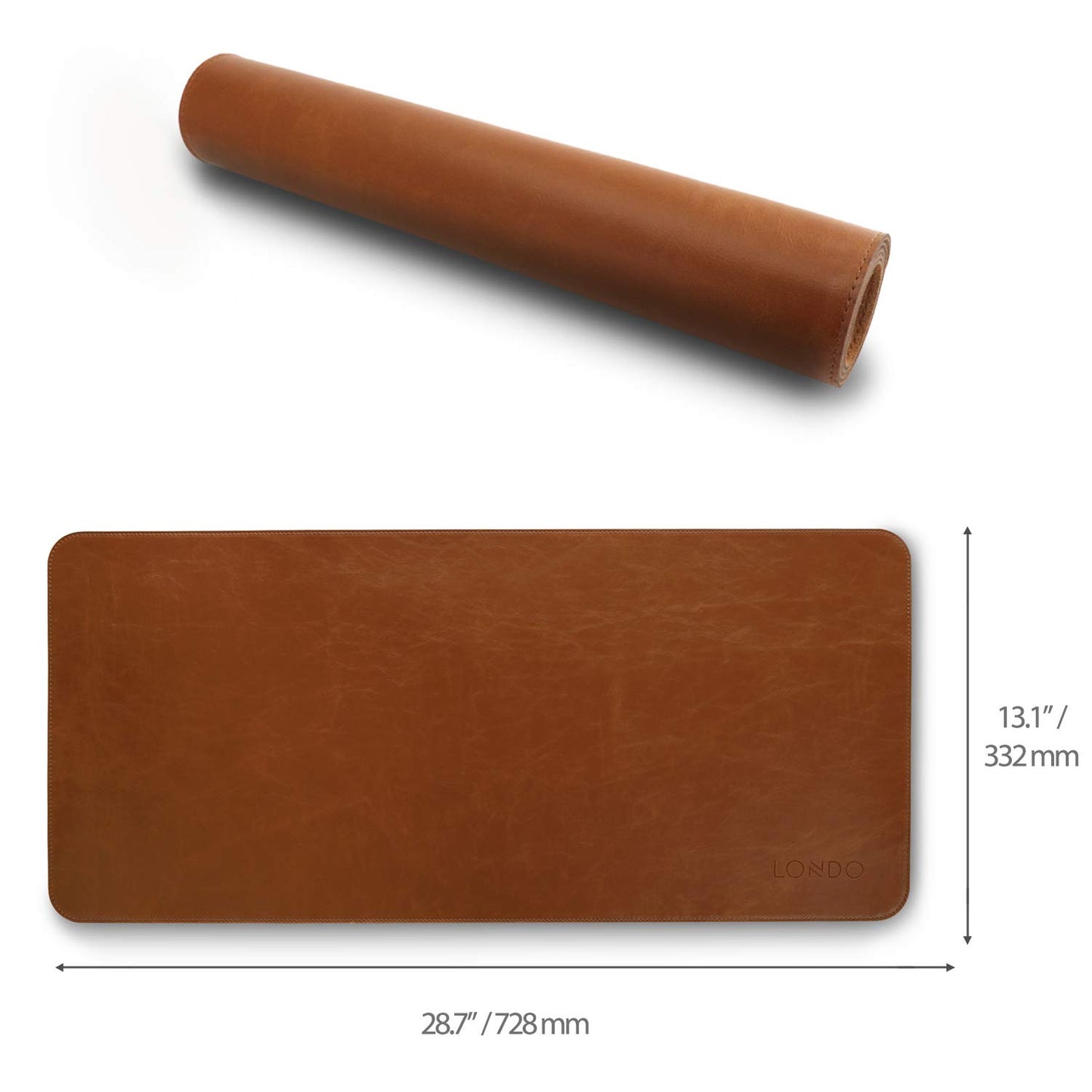 Londo Leather Extended Mouse Pad – Large Desk Mat for Office & Gaming, Smooth Writing Surface