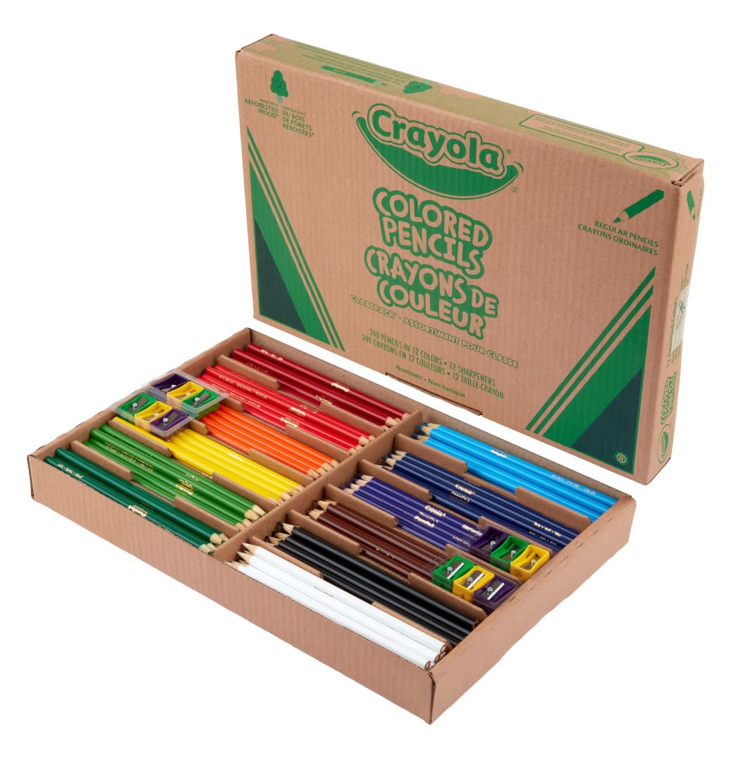 Crayola Colored Pencils Classpack (240ct), Teacher Must Haves, Classroom Essentials, Bulk Colored