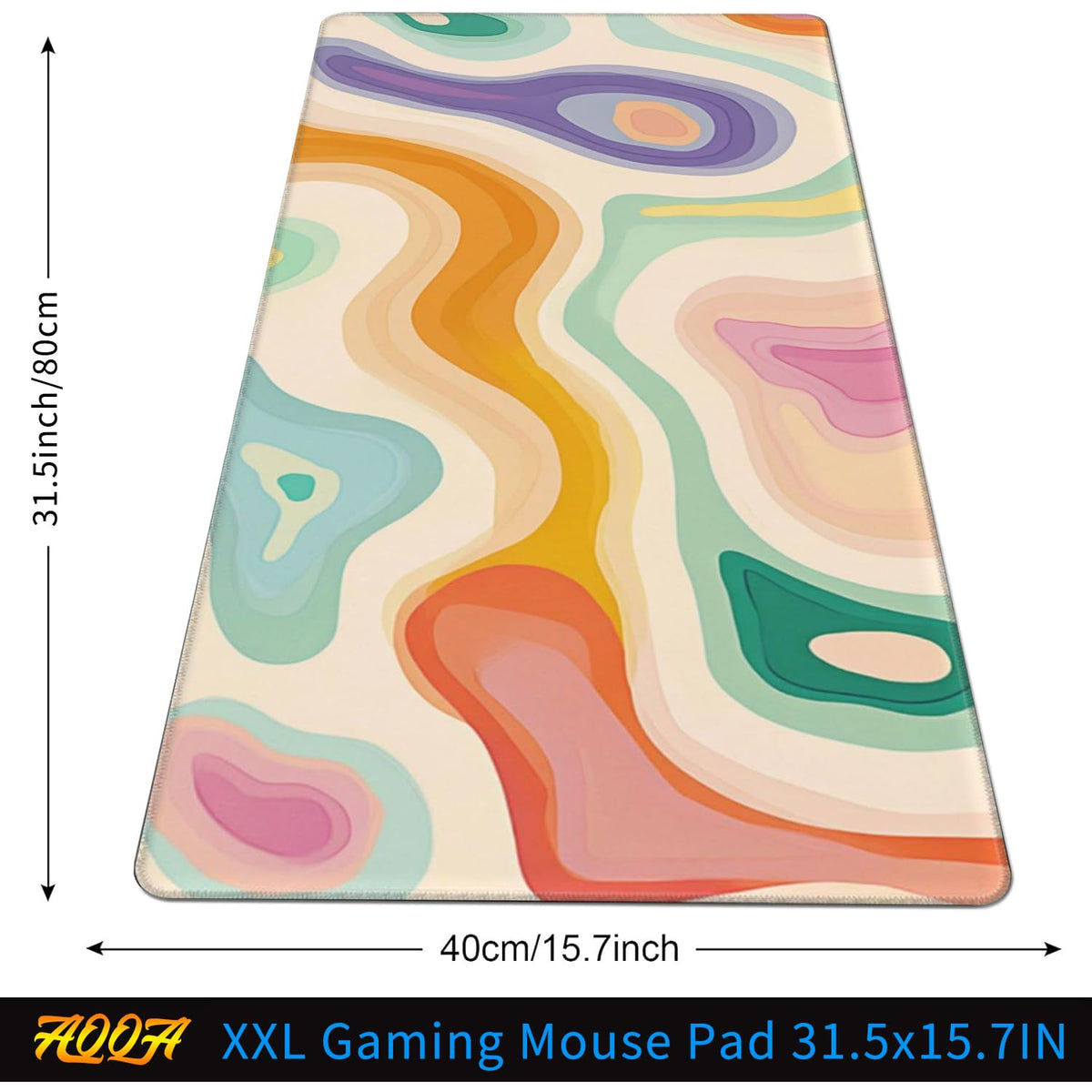 Abstract Aesthetic Desk Mat Desktop,Gaming Mouse Pad Long Cute Desk Pads