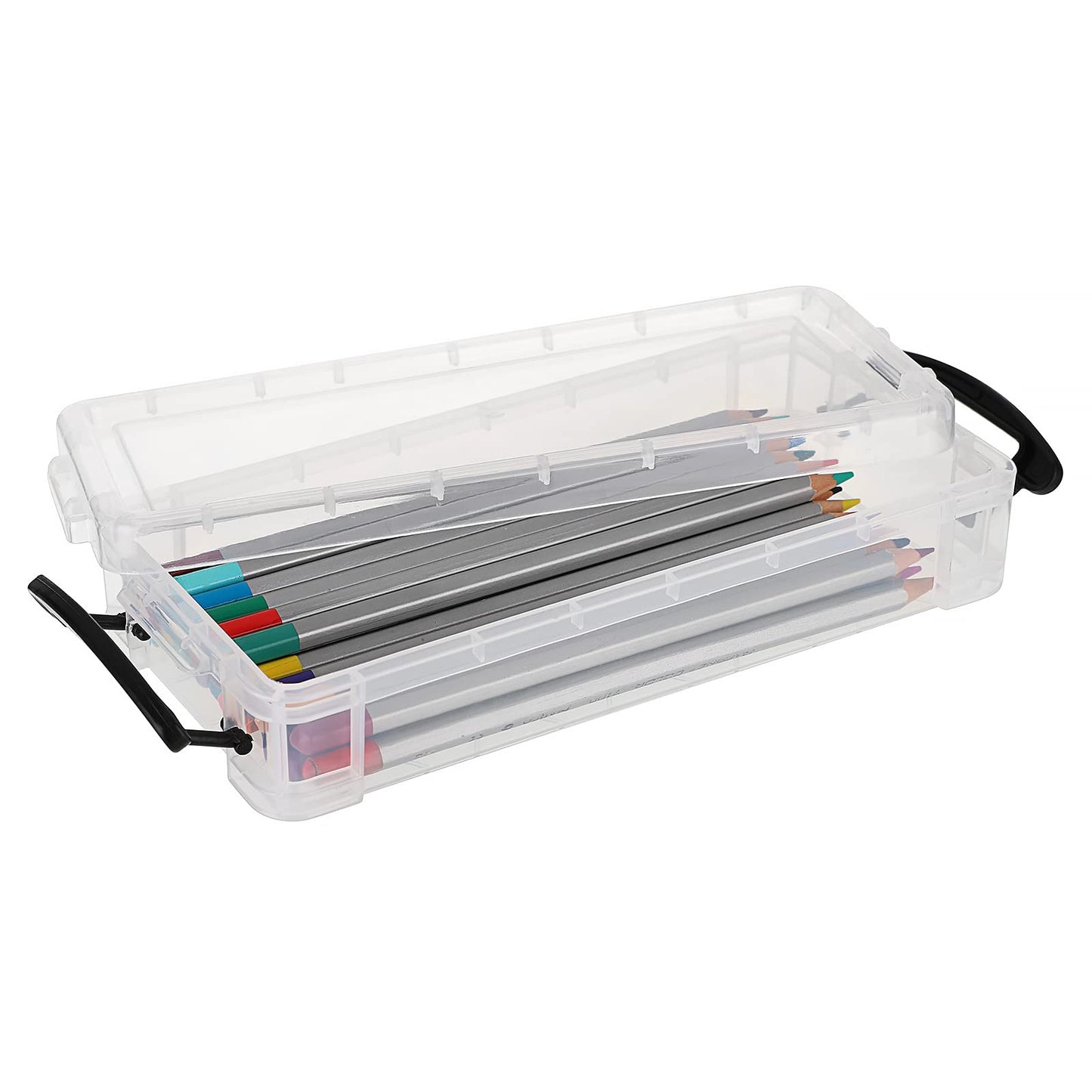 BTSKY Set of 6 Large Capacity Pencil Box, Office Supplies Storage Organizer, Brush Painting Pencils