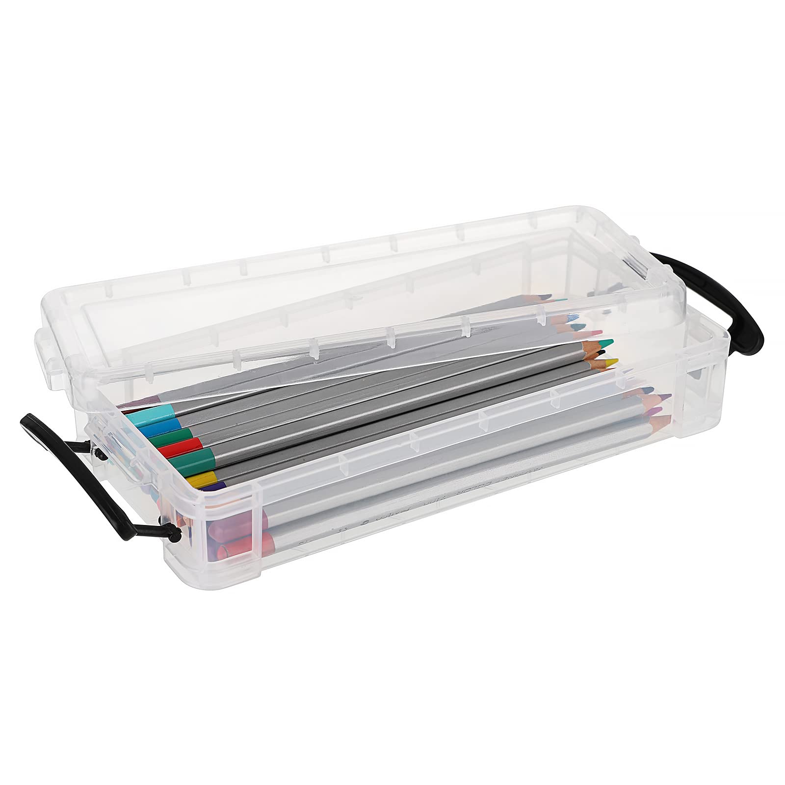 BTSKY Set of 6 Large Capacity Pencil Box, Office Supplies Storage Organizer, Brush Painting Pencils