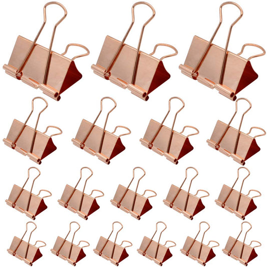 Zoohot Binder Clips Paper Clamps Assorted Sizes 45 Count, 2 inch, 1.25 inch, 0.98 inch, 0.75 inch