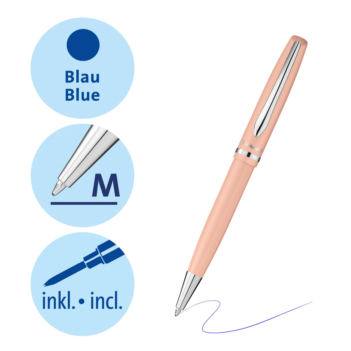 Pelikan Jazz Pastel Ballpoint Pen, Peach, Boxed, 1 Each (812665)