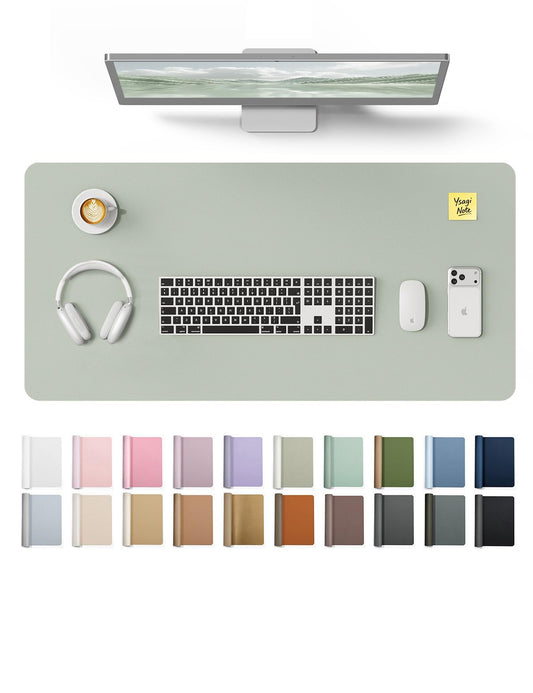 YSAGi Leather Desk Protector, Office Mat, Large Mouse Mat, Non-Slip PU Leather Blotter, Laptop Pad
