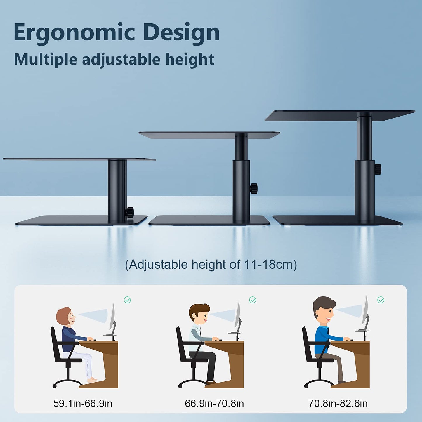 Nillkin Monitor Stand for Desk, Adjustable Height Computer Monitor Stand
