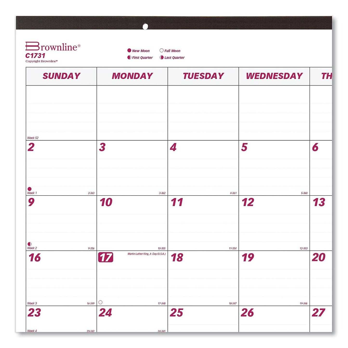 Brownline 2024 Monthly Desk Pad Calendar, 12 Months, January to December, 22" x 17" (C1731-24)
