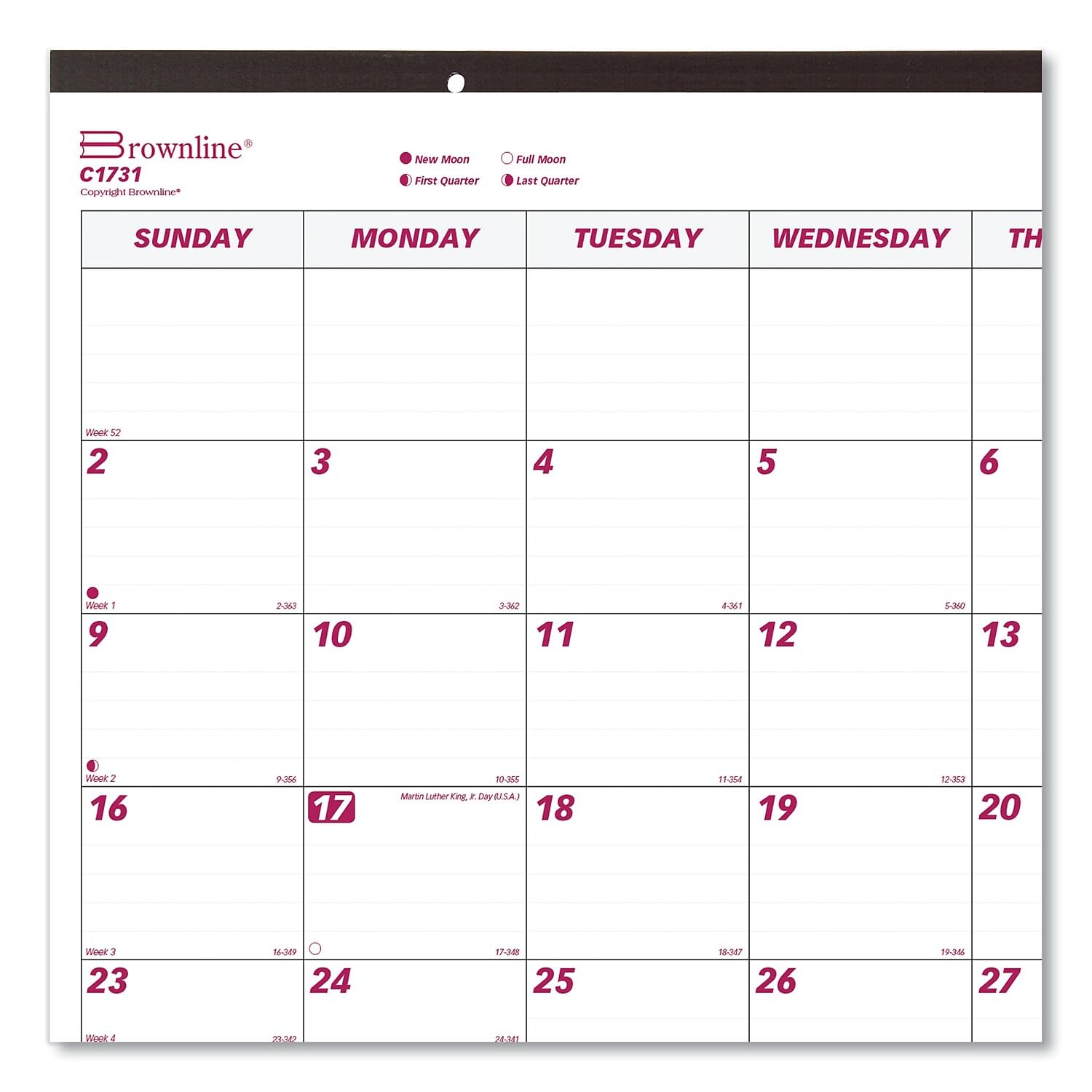 Brownline 2024 Monthly Desk Pad Calendar, 12 Months, January to December, 22" x 17" (C1731-24)