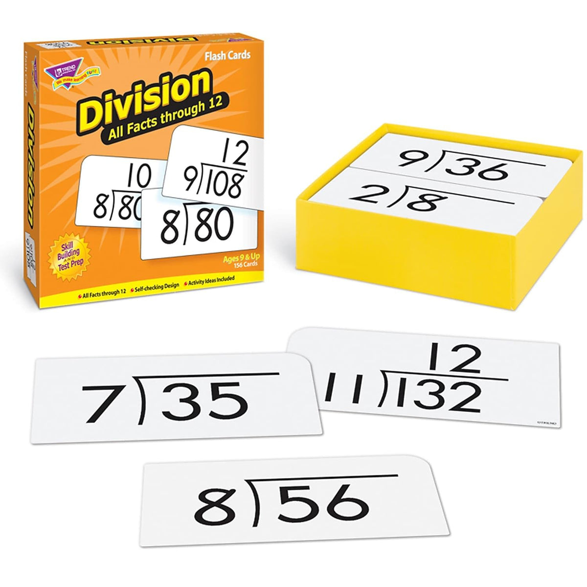 Trend Enterprises: Division All Facts Through 12 Skill Drill Flash Cards, Exciting Way for Everyone