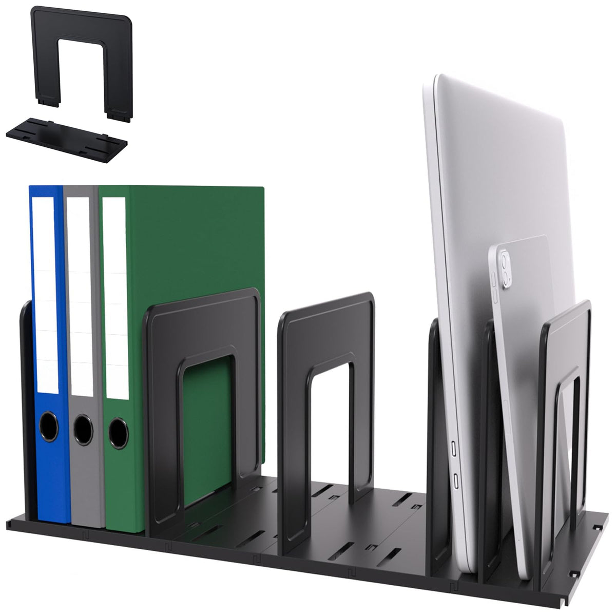 LuluEasy Adjustable Vertical File Sorter Sturdy Plastic Expandable Upright File Holder, Desktop