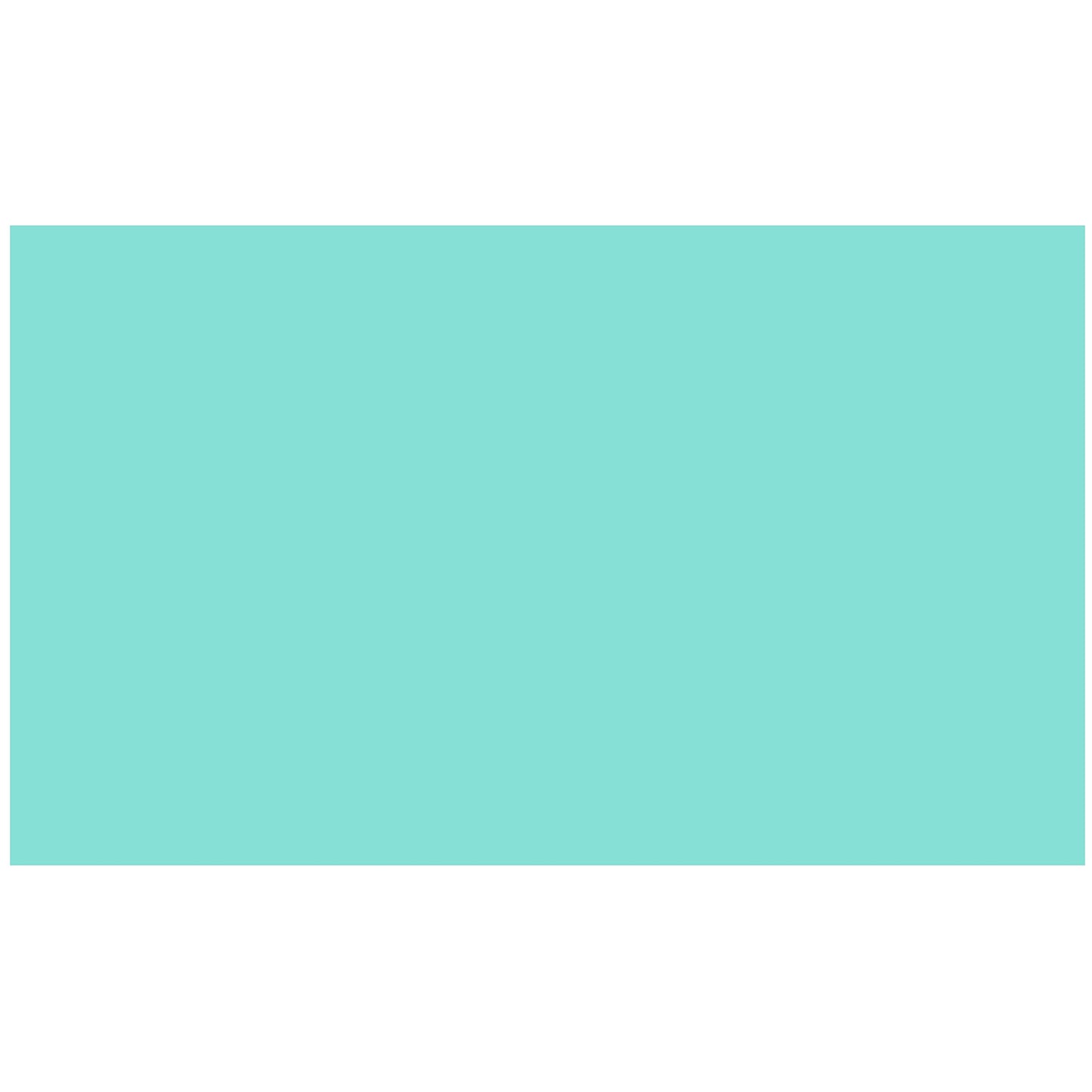 Colonial Cards: 150 Color Cardstock 3" x 5" Index Cards, Aqua, Unruled