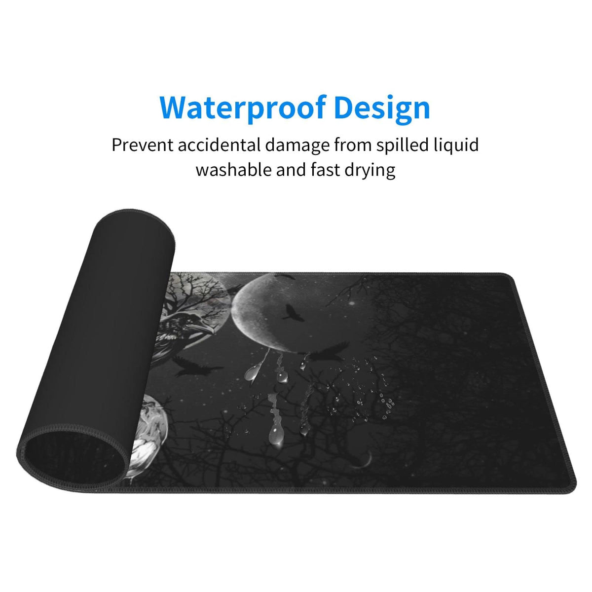Triple Moon Mouse Pad XL Extended Desk Mat, Computer Mousepad
