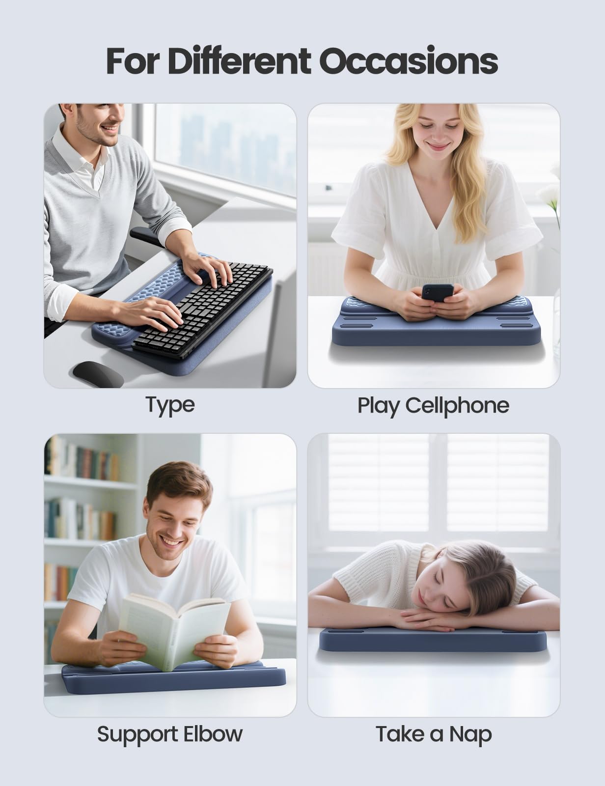 Vaydeer Wrist Rest with Keyboard Stand, Computer Wrist Support Pad, Ergonomic Keyboard Riser Holder