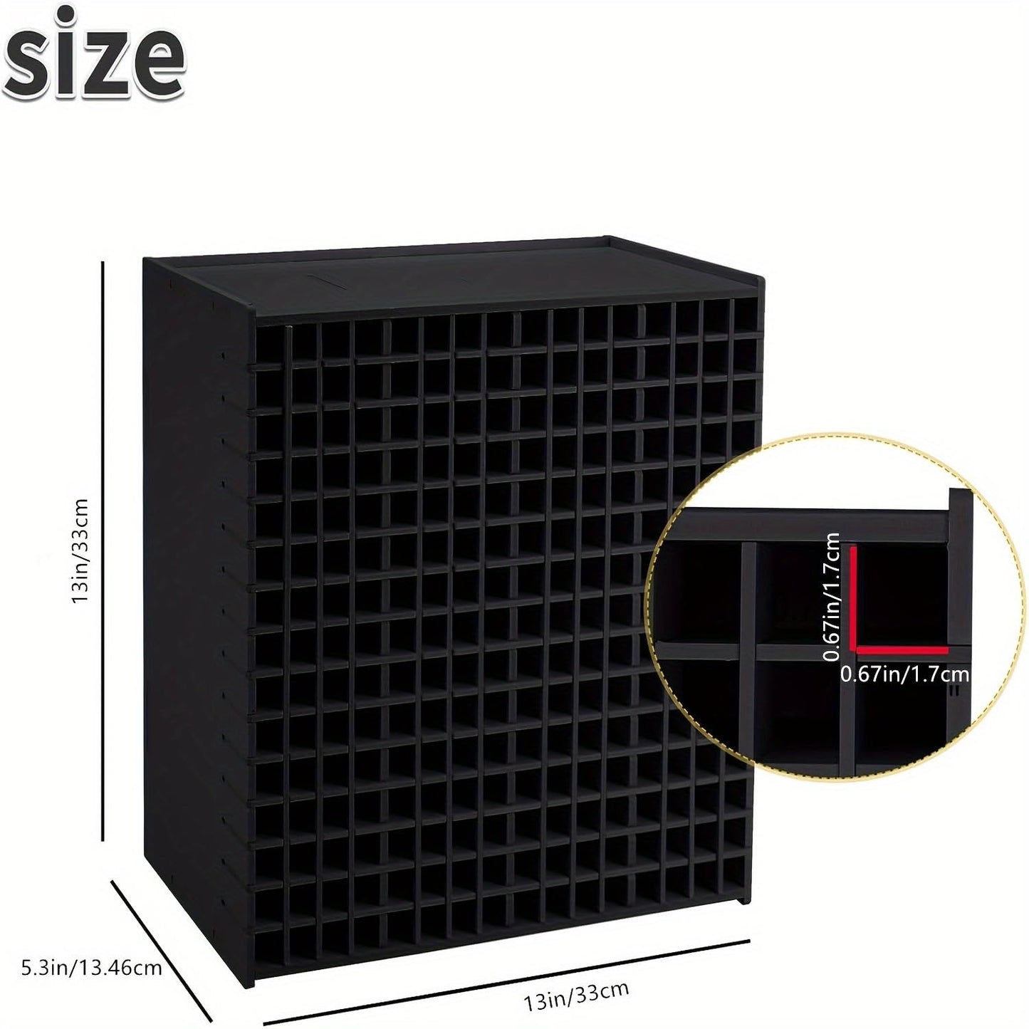 Yrangee Marker Organizer,240 Slots Marker Storage with Divider,Black
