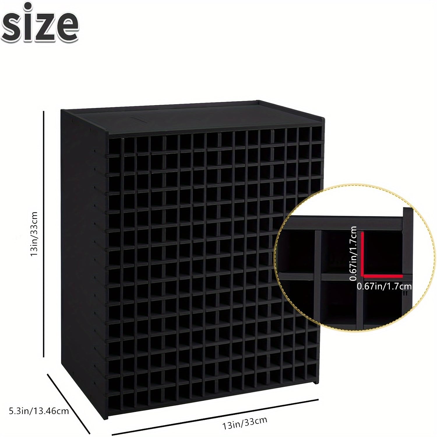 Yrangee Marker Organizer,240 Slots Marker Storage with Divider,Black