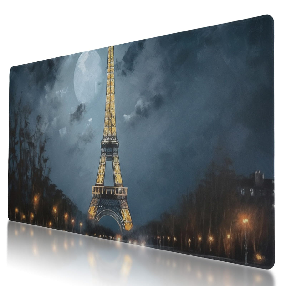 Paris Skyline Painting XXL Mouse Pad - Non-Slip Mouse Mat for Gaming & Work - Large 31.5 X 11.8