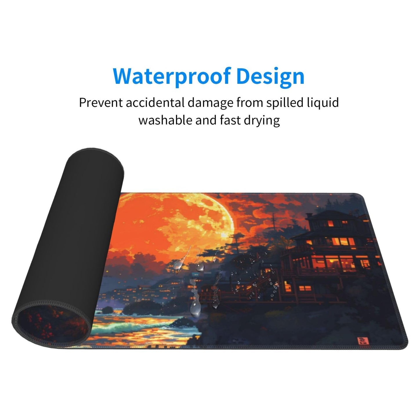 Gaming Mouse Pad Desk Pad,Extended Big Mouse Pad,31.5x11.8 Inch Long Computer Keyboard Mouse Mat