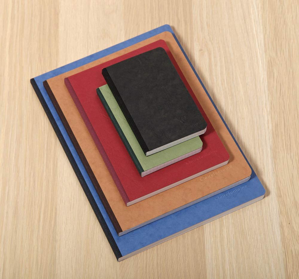 Clairefontaine - Ref 791401C - Age Bag Clothbound Notebook (192 Pages) - A4 Size, Plain Rulings