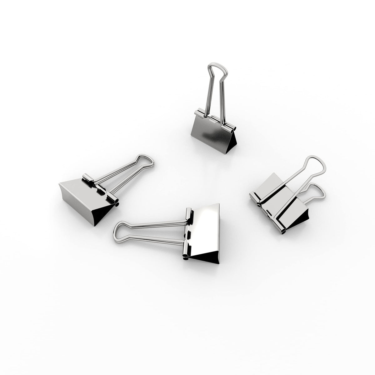 Nctinystore Binder Clips Small Metal Clamp 0.75 inch / 19 mm (Silver, 40 PCS)