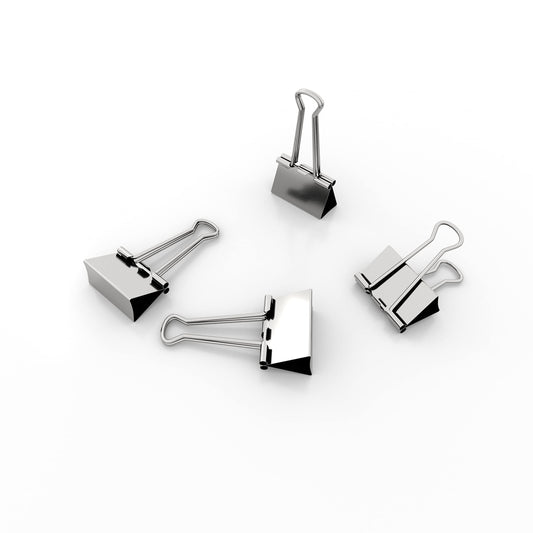 Nctinystore Binder Clips Small Metal Clamp 0.75 inch / 19 mm (Silver, 40 PCS)