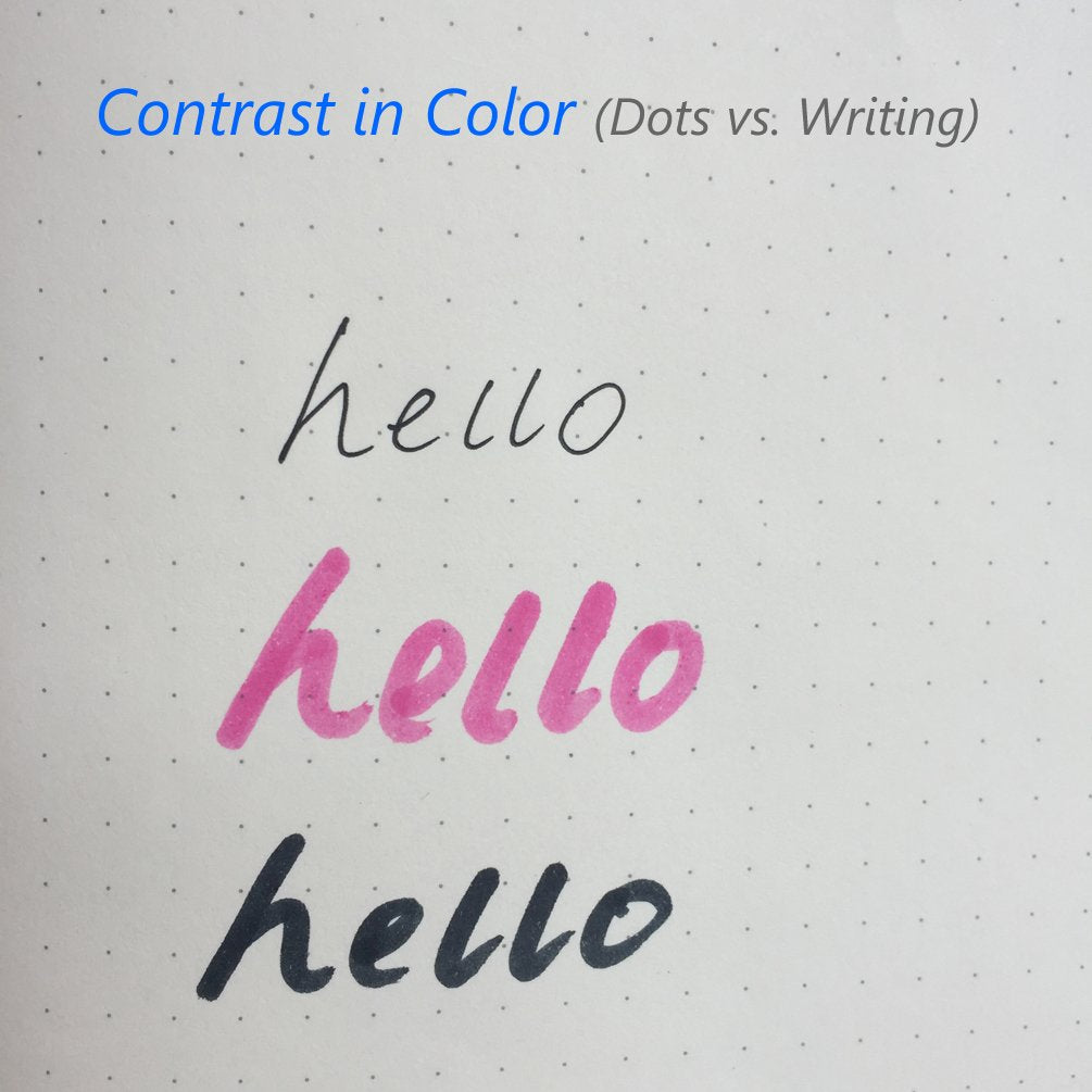 Dotted Notebook Journal, Pocket 3.5 x 5.5 Memo Book - Thick Dot Grid Paper - Total 192 Sheets / 384