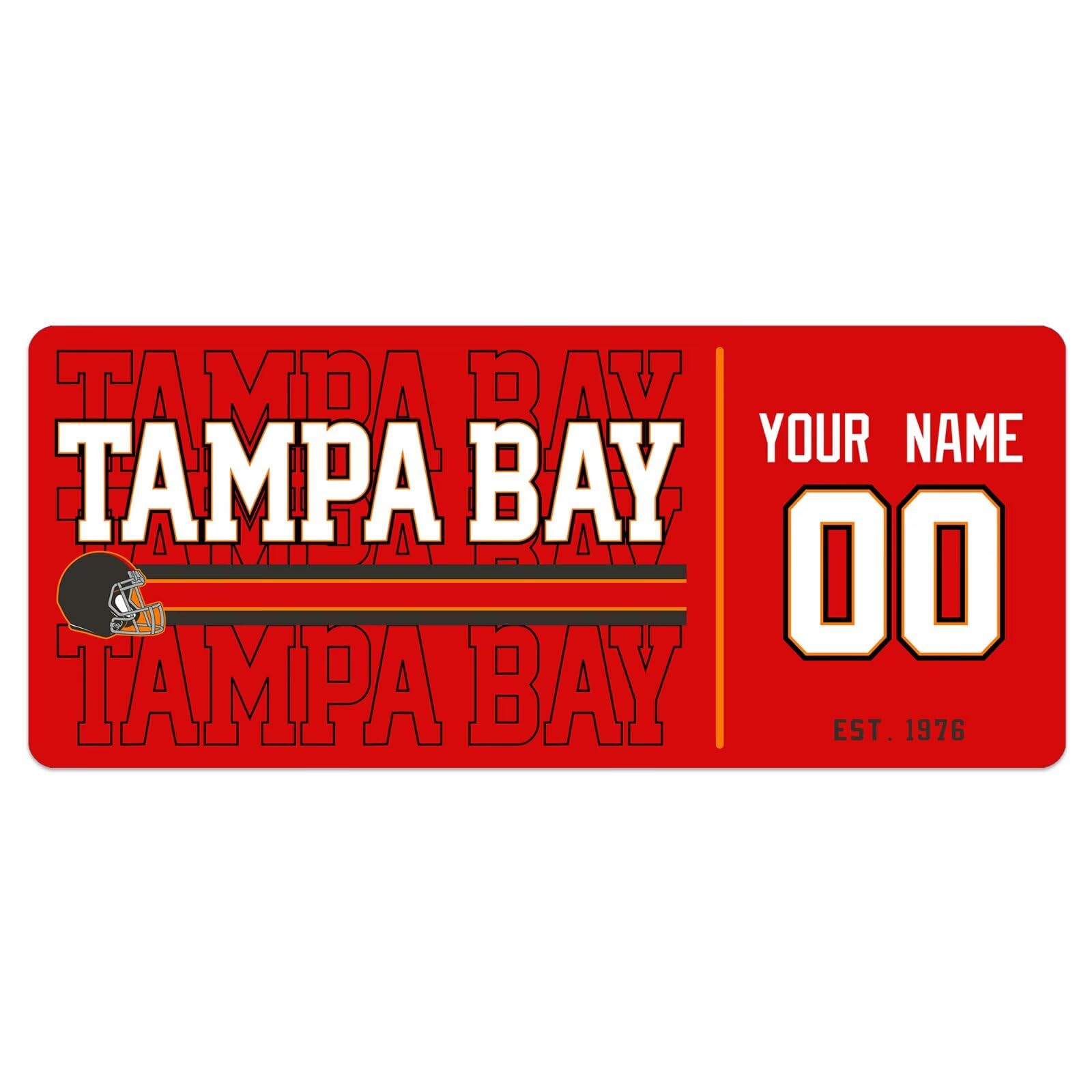 ANTKING Tampa Mouse Pad Custom Name and Number Desk Pad for Men Women Youth Gifts
