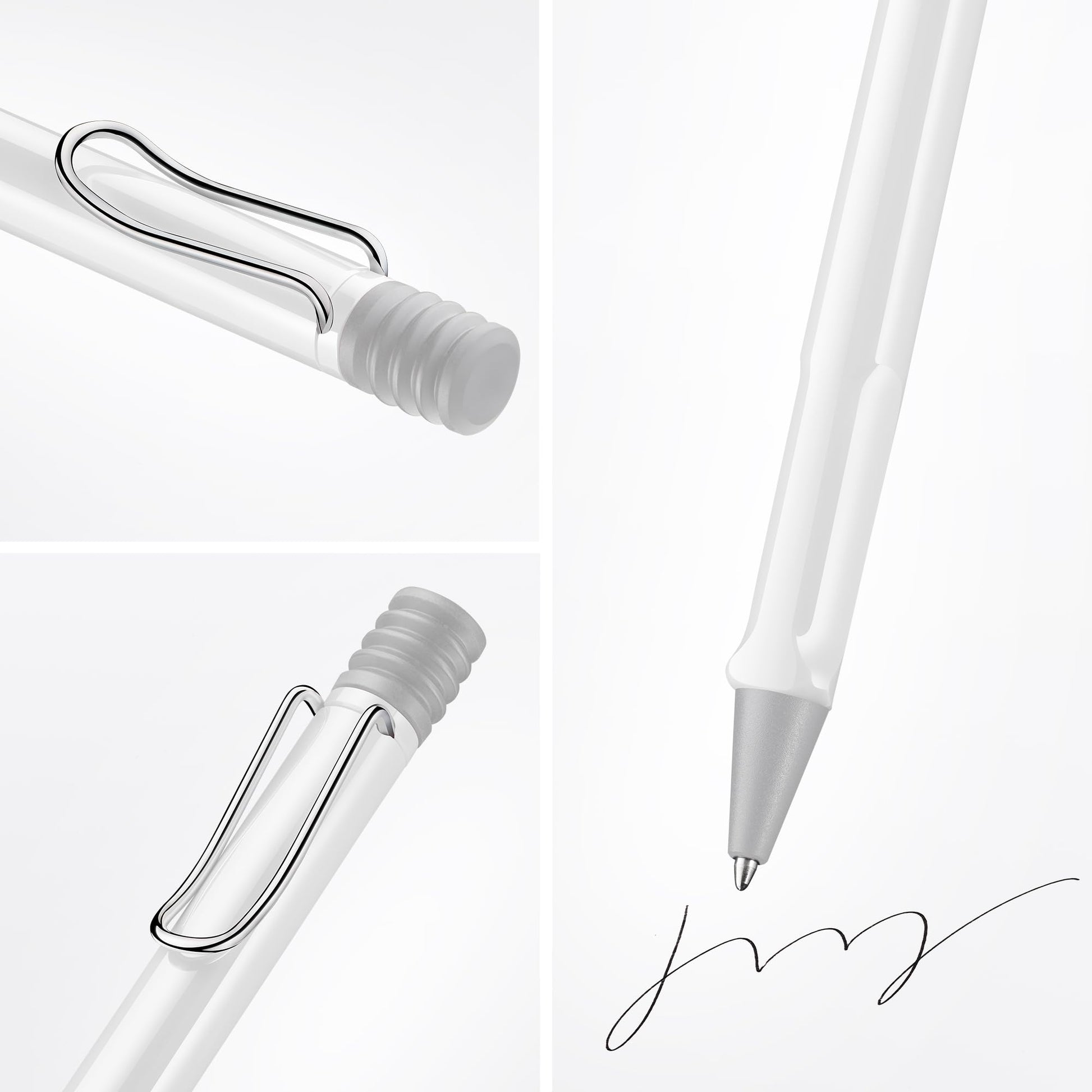 Lamy safari white - Ballpoint Pen with ergonomic grip & line width M - for pleasant long writing