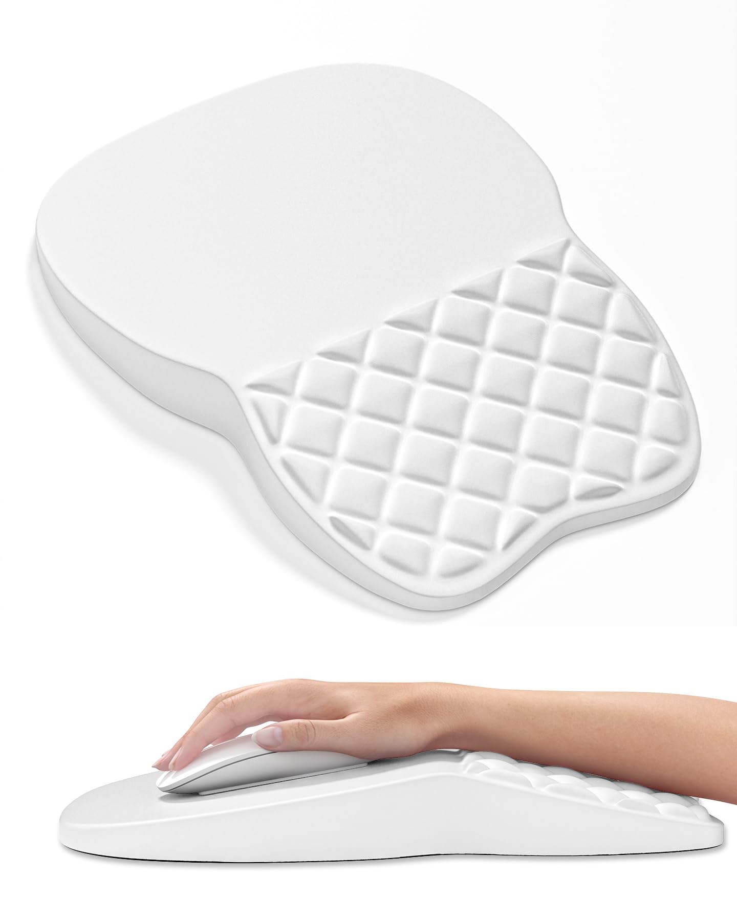 Auhoahsil Ergonomic Mouse Pad with Wrist Rest, Comfortable Slope Computer Mouse Mat with Wrist