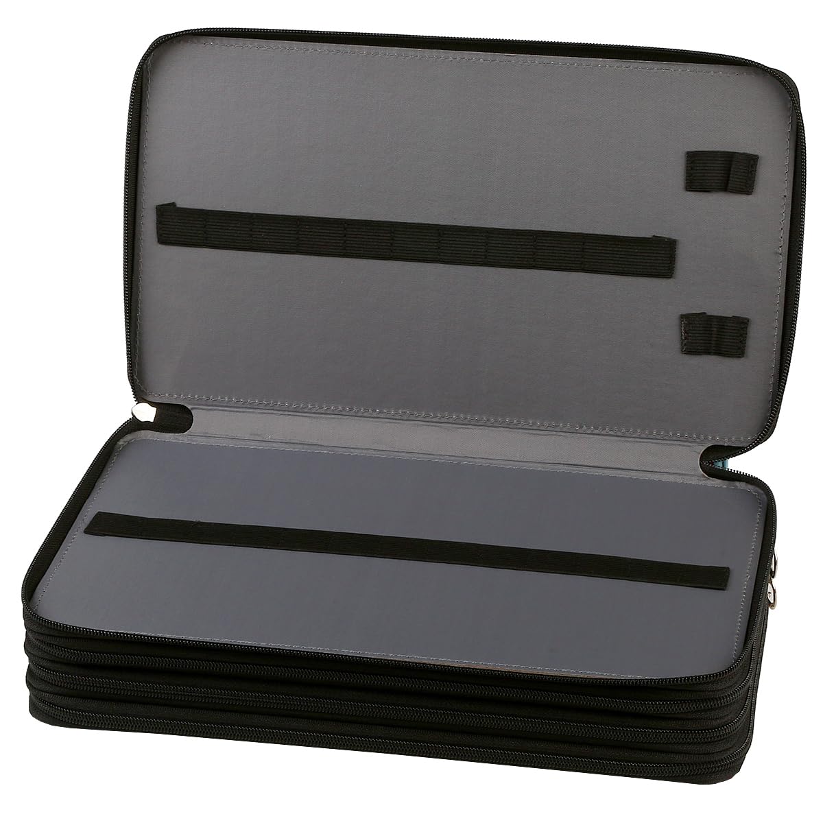 Lbxgap 300 Slots Canvas Pencil Case 4-Layer Zipped Holder w/Handle