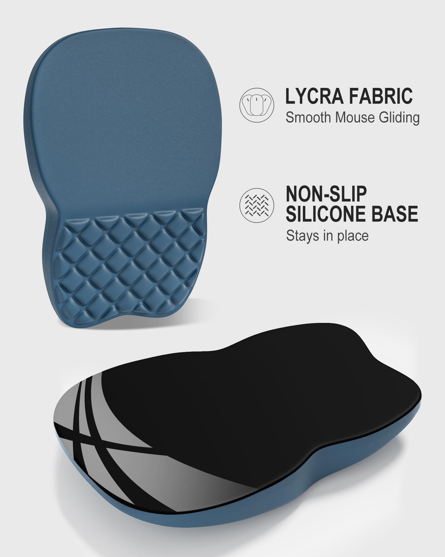 Auhoahsil Ergonomic Mouse Pad with Wrist Rest, Comfortable Slope Computer Mouse Mat with Wrist