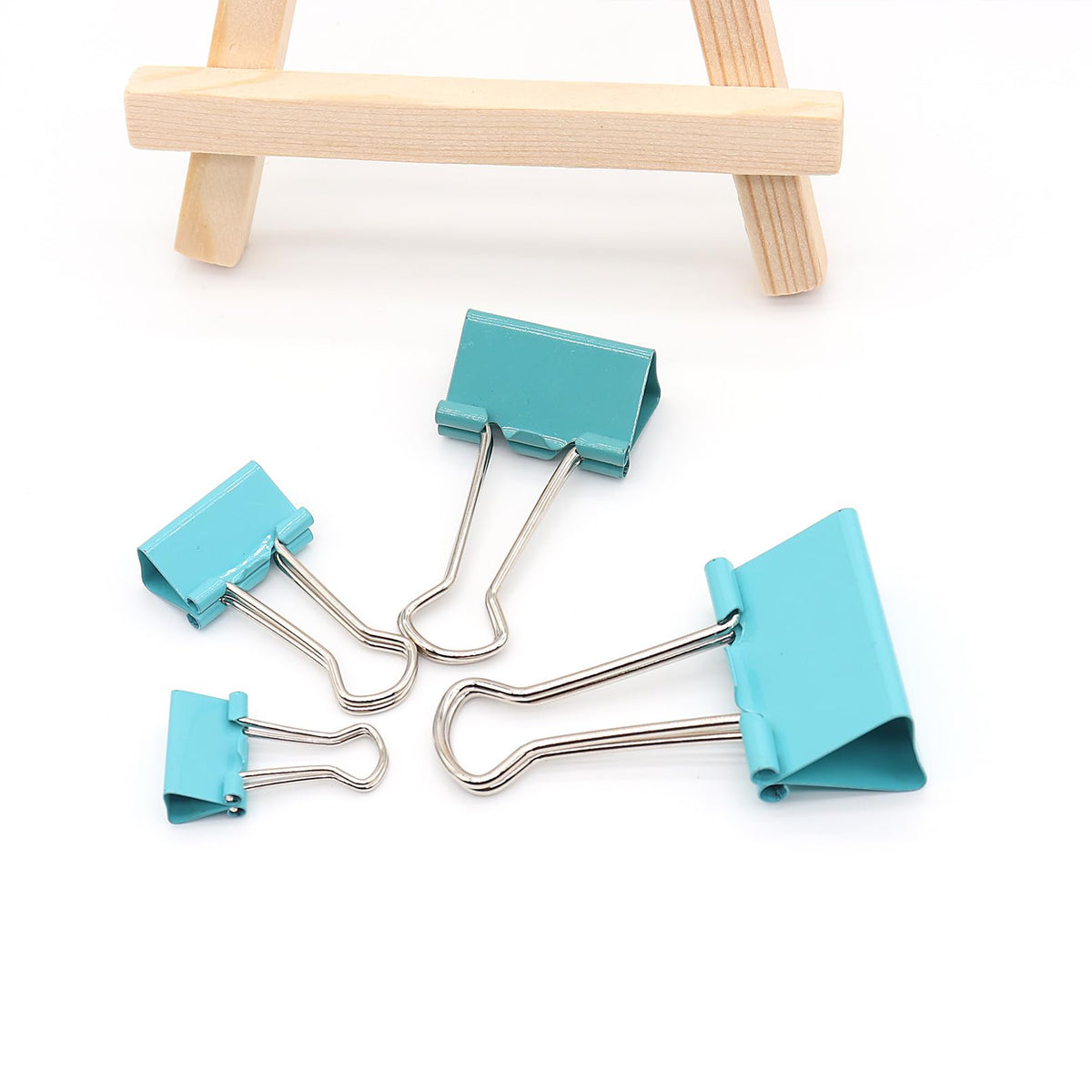 Binder Clip Paper Clamps, Assorted Sizes (Mini, Small, Medium, Large), 100 Pcs Clips for Office
