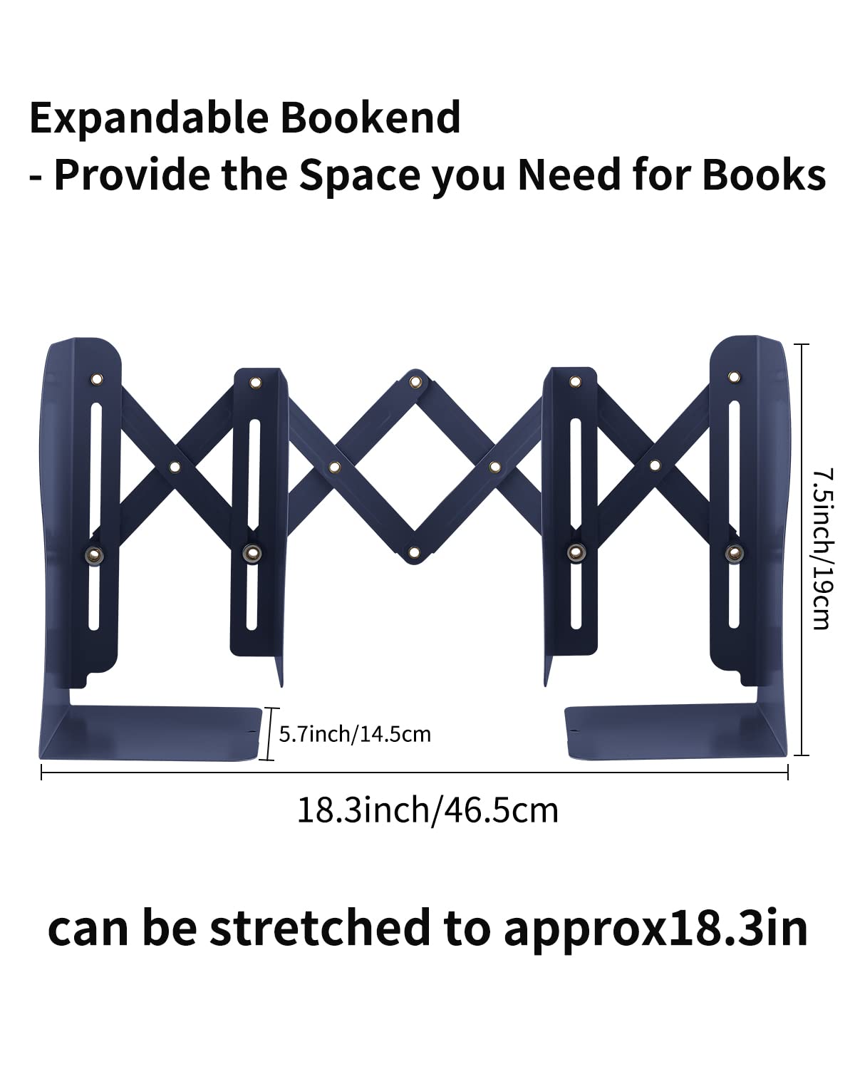 MSDADA Adjustable Bookends, Book Ends for Heavy Books, Expandable Book Organizer for Desk, Shelf