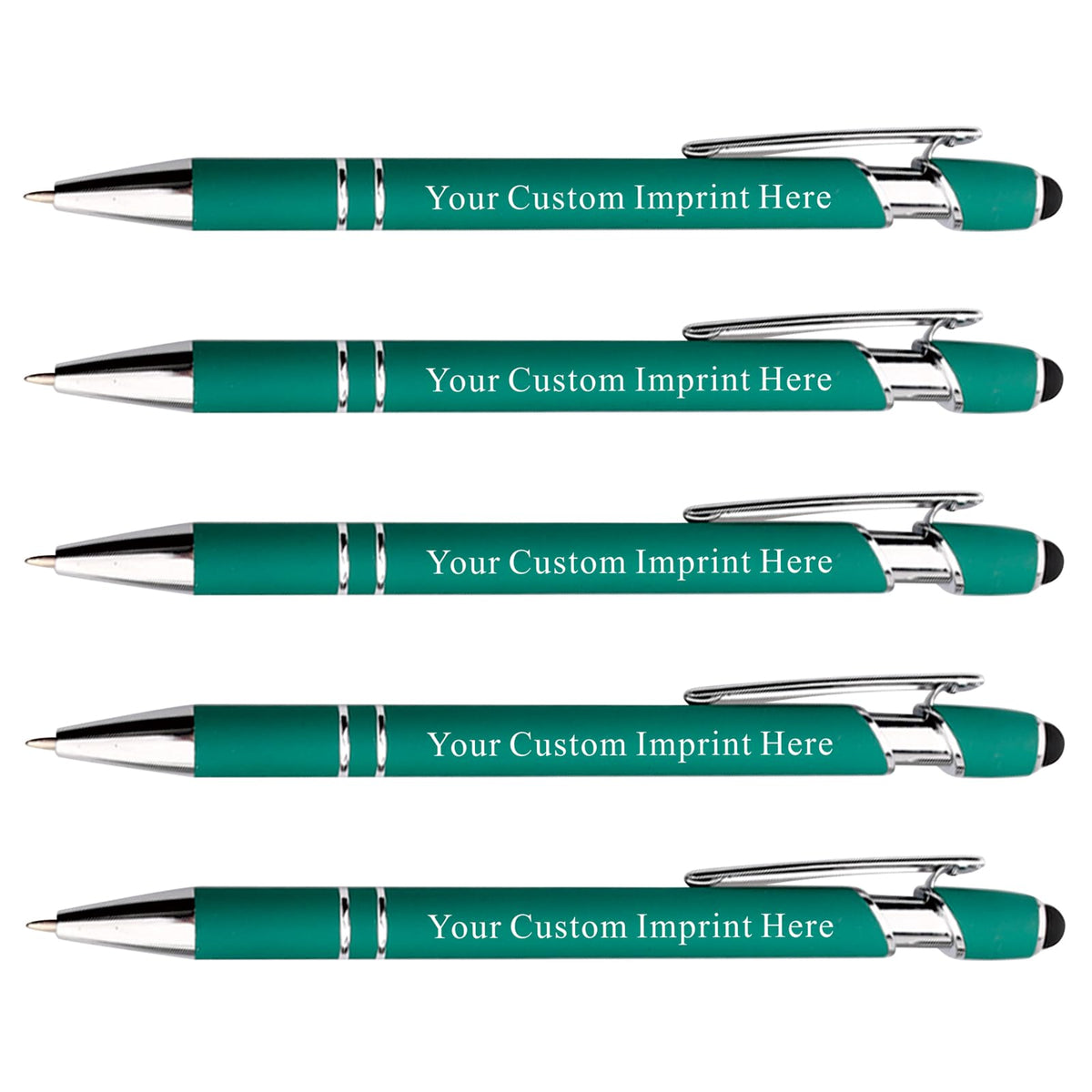 Schivity - Personalized Pens with Stylus - Custom Metallic Printed Name Pens with Black Ink