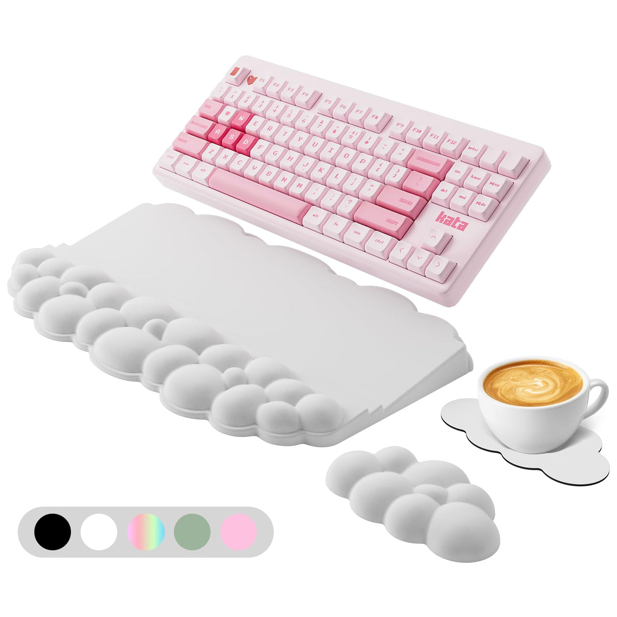 Ergonomic Wrist Rest for Keyboard and Mouse, Cloud Keyboard Stand Pad