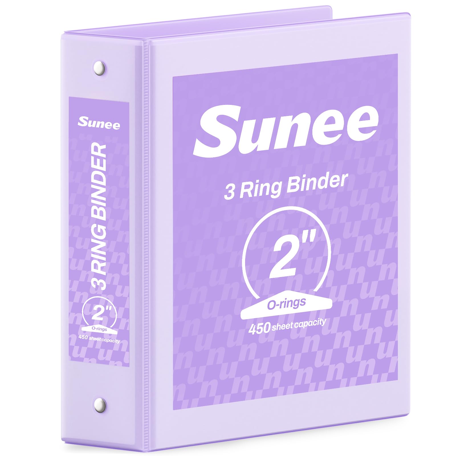 SUNEE 3 Ring Binder 2 Inch 1 Pack, Clear View Binder Three Ring PVC-Free (Fit 8.5x11 Inches) for