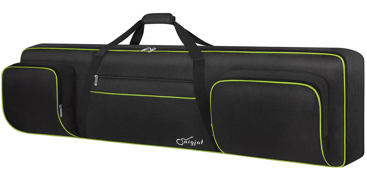 SNIGJAT 88 Key Keyboard Case Soft with Padded Shoulder Straps, Green