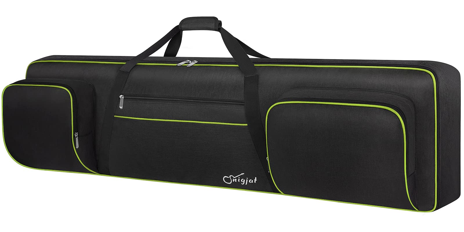 SNIGJAT 88 Key Keyboard Case Soft with Padded Shoulder Straps, Green