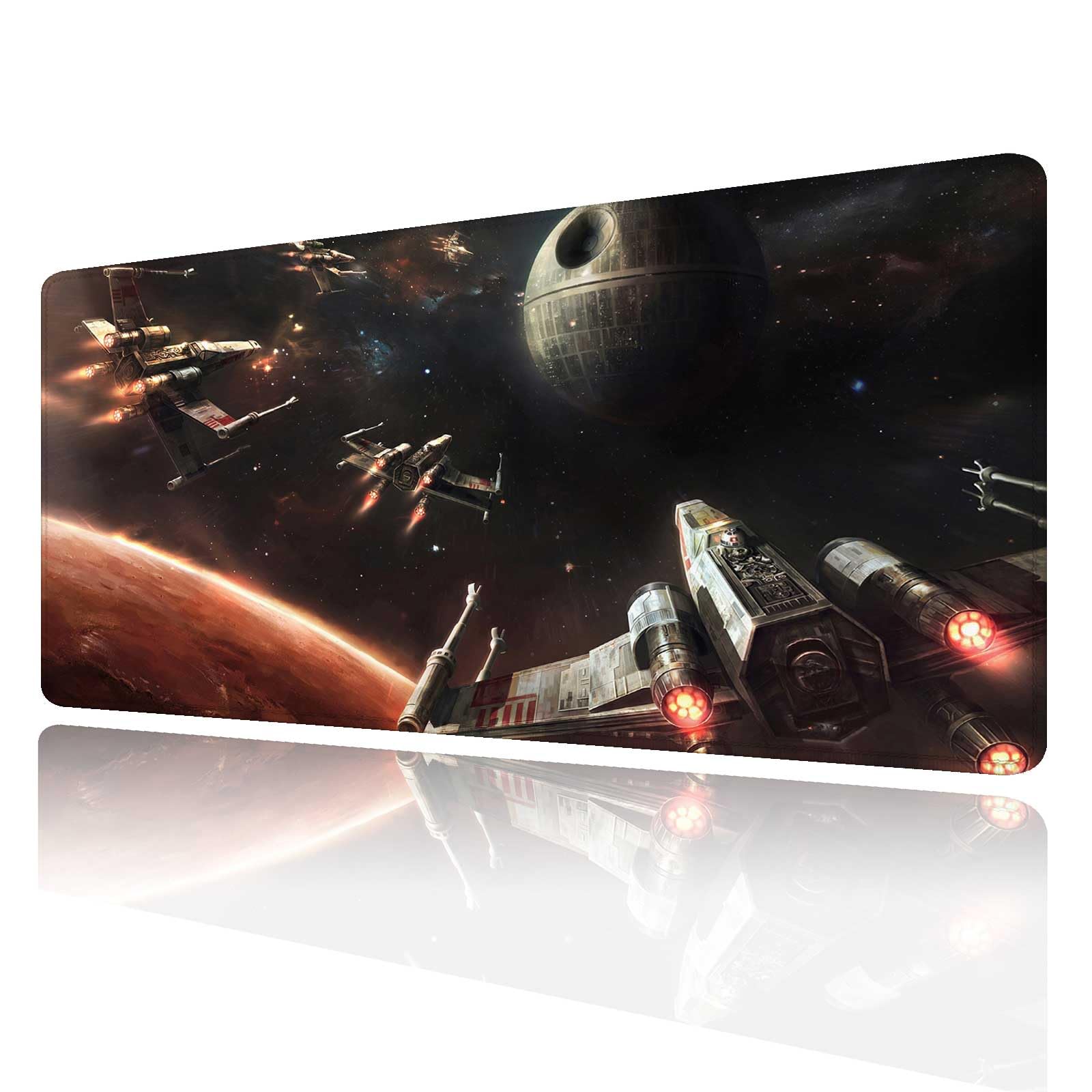 XXL Large Gaming Mouse Pad,Mousepad with Stitched Edge Frame & Non-Skid Rubber Base,Desk Mat for