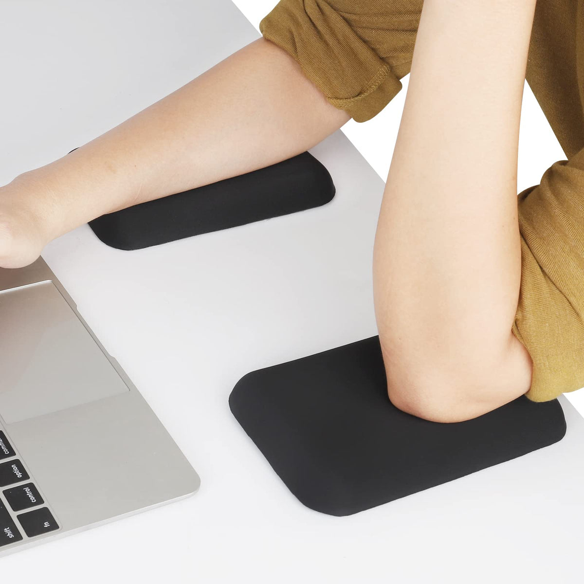 Leolee Elbow Rest Pads for Desk, Black Ergonomic Wrist Rest Arm Rest Pads