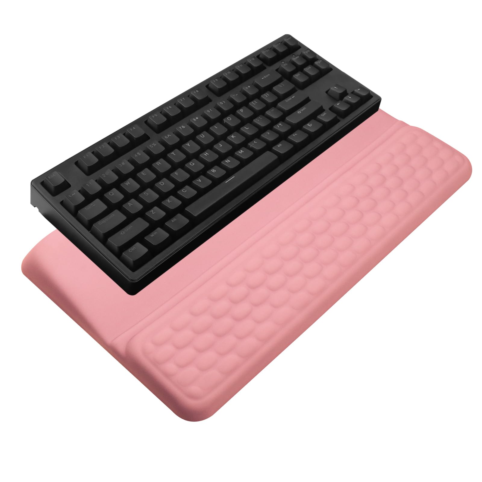 Computer Keyboard Stand with Wrist Rest, Ergonomic Tilted Keyboard Holder - Keyboard Riser with